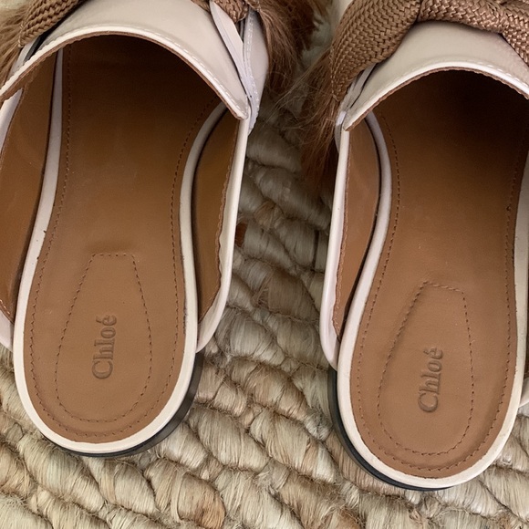 Authentic Chloé Patent Leather Bow Mule Loafer Flats, Size 36.5 - Picture 8 of 13